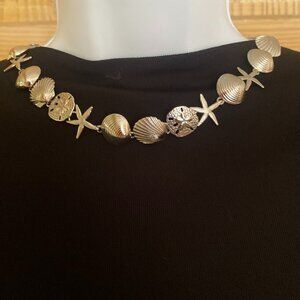 Silver Seashell Charm 18 inch necklace